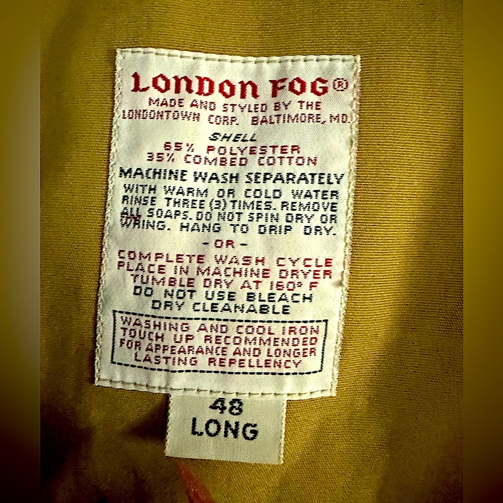 London fog trenchcoat